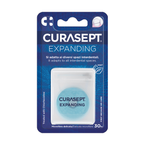 Curasept FLOSS EXPANDING Microfibra 30 m - miętowa nić pęczniejąca