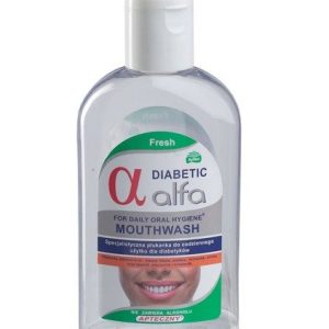 ALFA Diabetic Fresh - specjalistyczny płyn do płukania i nawilżania jamy ustnej dla cukrzyków, smak mocna mięta