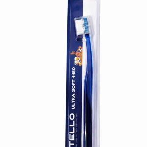 TELLO 4480 Junior Blue 1 szt - bardzo gęsta delikatna szczoteczka do mycia zębów dla dzieci 7-12 lat