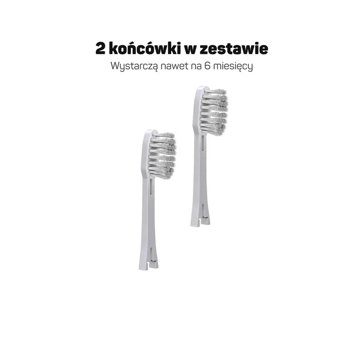 TESLA Home&Premium Soft White 2 szt - końcówki wymienne do szczoteczek soniczno-jonowych, białe - obrazek 2