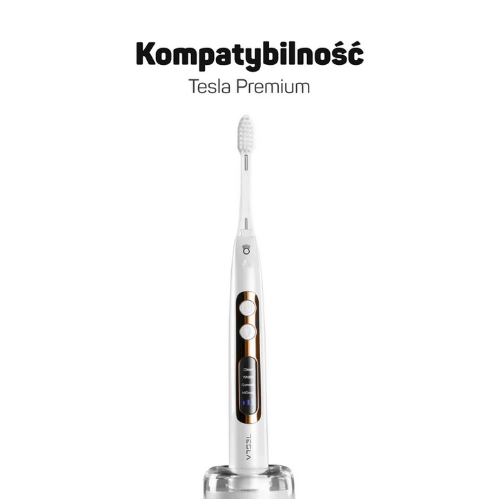 TESLA Home&Premium Soft White 2 szt - końcówki wymienne do szczoteczek soniczno-jonowych, białe - obrazek 3