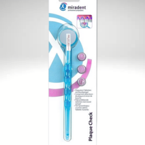 MIRADENT Plaque Check - zestaw do kontroli płytki nazębnej - lusterko + 3 tabletki