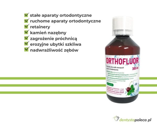 Chema Orthofluor 300 ml - płyn do płukania jamy ustnej z fluorem wzmacniający szkliwo zębów - obrazek 2