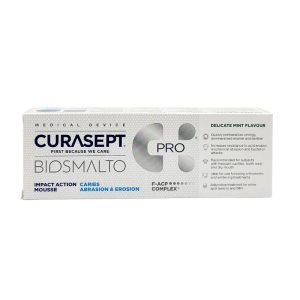 CURASEPT BIOSMALTO PROTECTION MOUSSE 150 ml - mus miętowy do intensywnego wzmacniania szkliwa, duże opakowanie