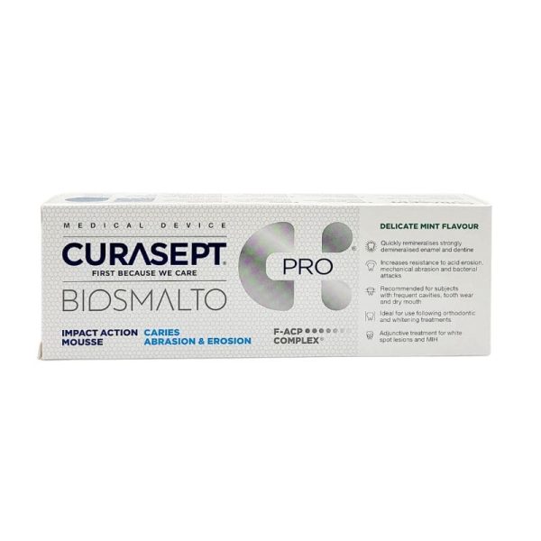 CURASEPT BIOSMALTO PROTECTION MOUSSE 150 ml - mus miętowy do intensywnego wzmacniania szkliwa, duże opakowanie
