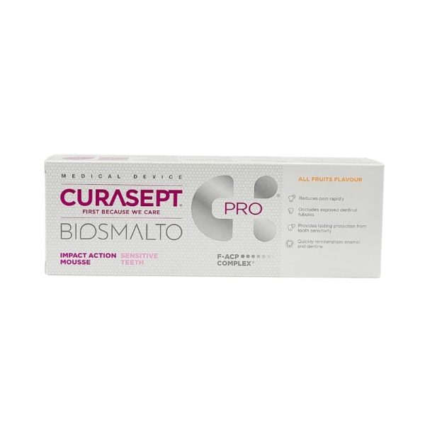 CURASEPT BIOSMALTO Sensitive Mousse 150 ml- mus do znoszenia nadwrażliwości szkliwa, duże opakowanie