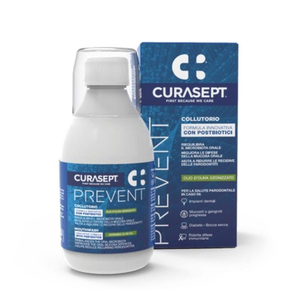 Curasept PREVENT prewencyjny płyn do płukania jamy ustnej przeciw chorobom dziąseł z colostrum, 300 ml