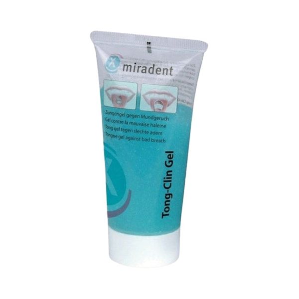 MIRADENT Tong-Clin Gel - żel do czyszczenia języka przeciwko nieświeżemu zapachowi z ust (halita), 50 ml