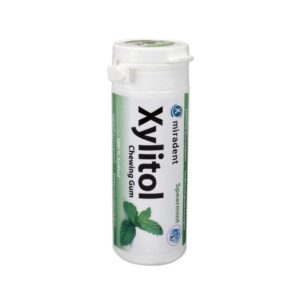 MIRADENT Xylitol Chewing Gum - guma do żucia z ksylitolem przeciw próchnicy, 30 szt, smak mięta kędzierzawa SPEARMINT