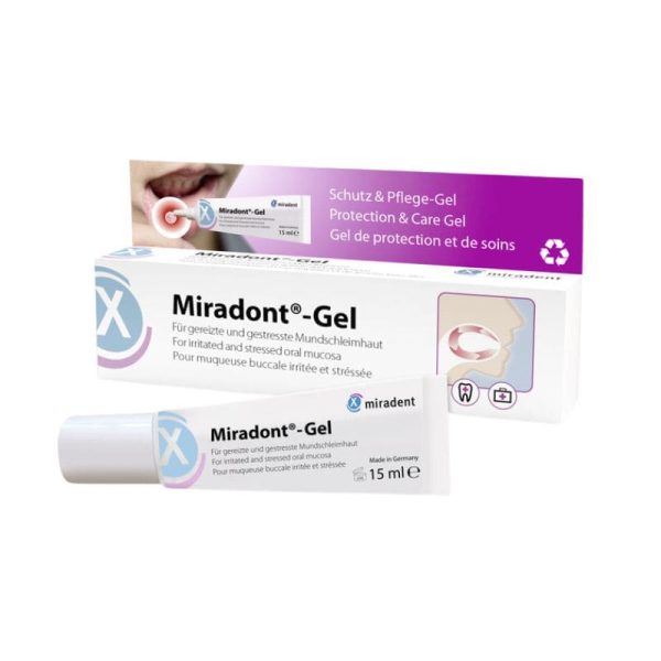 MIRADONT GEL 15 ml - żel miejscowy na afty i stany zapalne błon śluzowych jamy ustnej
