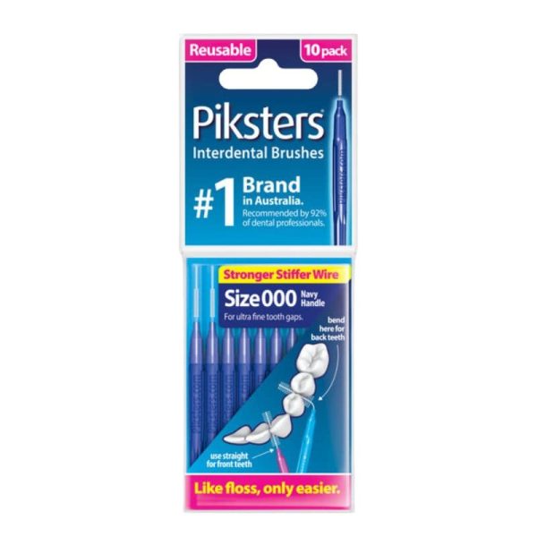 PIKSTERS Regular 000 - szczoteczki międzyzębowe ULTRA XSMALL 0.28, granatowe 10 szt
