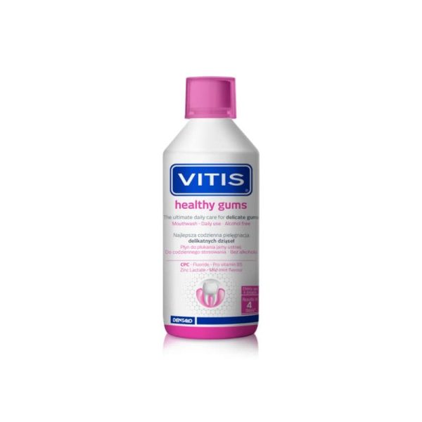 VITIS Gingival Healthy Gums 500 ml- płyn do płukania jamy ustnej przeciw paradontozie i krwawieniu dziąseł