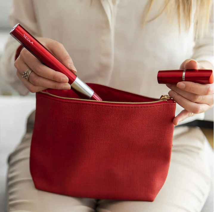 TESLA TRAVEL RED - jonowo-soniczna szczoteczka do mycia zębów, wiśniowa czerwień - obrazek 3