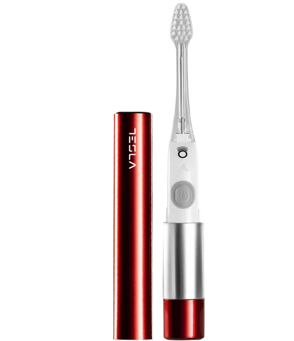 TESLA TRAVEL RED - jonowo-soniczna szczoteczka do mycia zębów, wiśniowa czerwień - obrazek 7