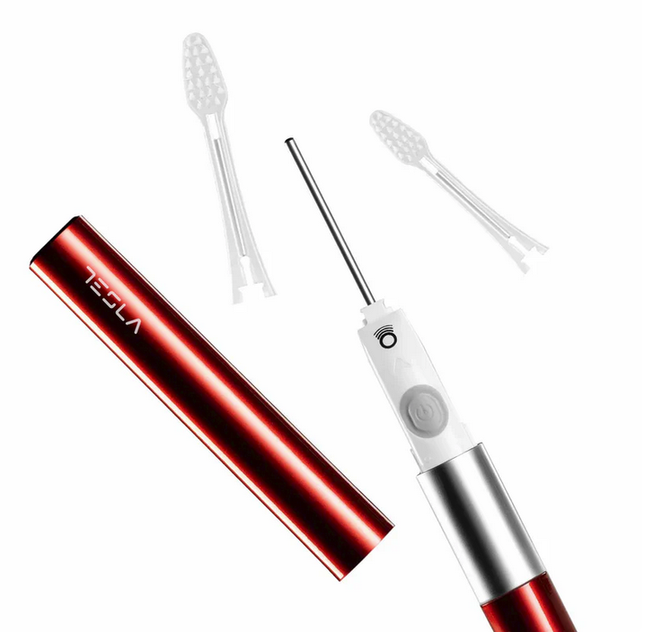 TESLA TRAVEL RED - jonowo-soniczna szczoteczka do mycia zębów, wiśniowa czerwień - obrazek 6