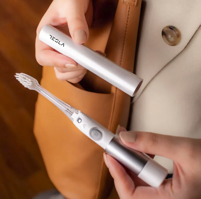 TESLA TRAVEL PEARL WHITE - jonowo-soniczna szczoteczka do mycia zębów, perłowa biel - obrazek 5