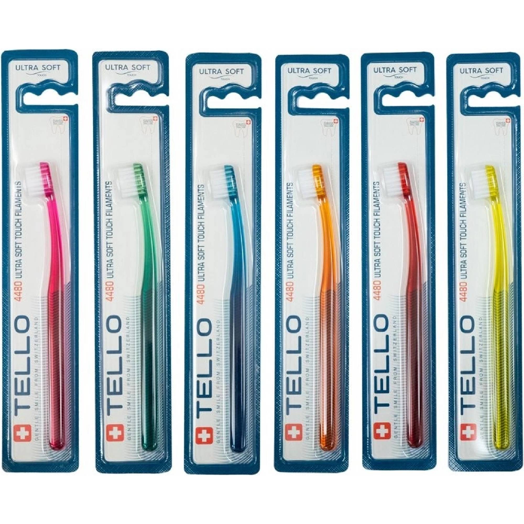 TELLO 4480 Junior Blue 1 szt - bardzo gęsta delikatna szczoteczka do mycia zębów dla dzieci 7-12 lat - obrazek 2