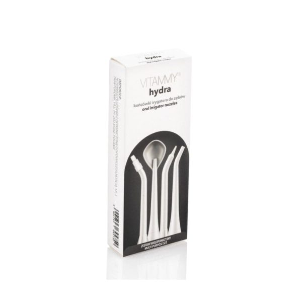 VITAMMY HYDRA TIPS White MIX - zestaw końcówek do irygatora dentystycznego, 4 szt białe