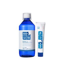 HALITA 575 ml SET - pasta i płyn do płukania jamy ustnej przeciw nieświeżemu zapachowi z ust