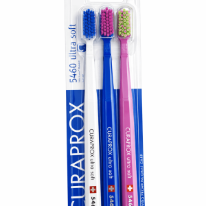 Szczoteczki Curaprox CS 5460 Ultra 3szt- miękkie szczoteczki do mycia zębów trójpak (biały, niebieski, różowy)