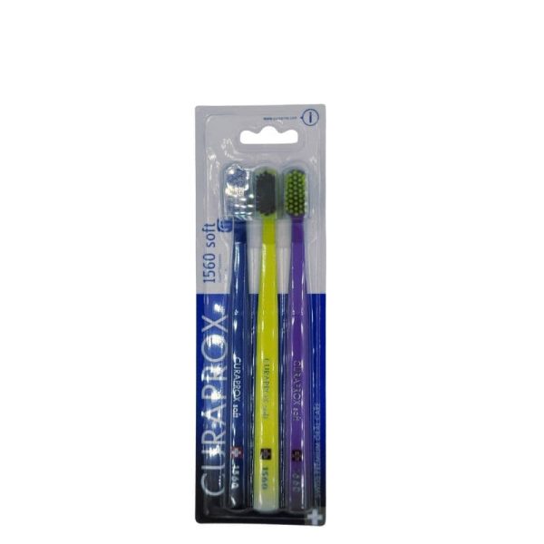 Szczoteczki Curaprox CS 1560 Soft 3 szt - miękkie szczoteczki do mycia zębów, trójpak - obrazek 2