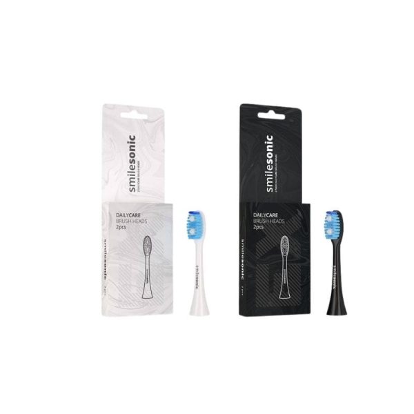 Smilesonic SET DailyCare Black&White - zestaw szczoteczek standardowych w białym i czarnym kolorze