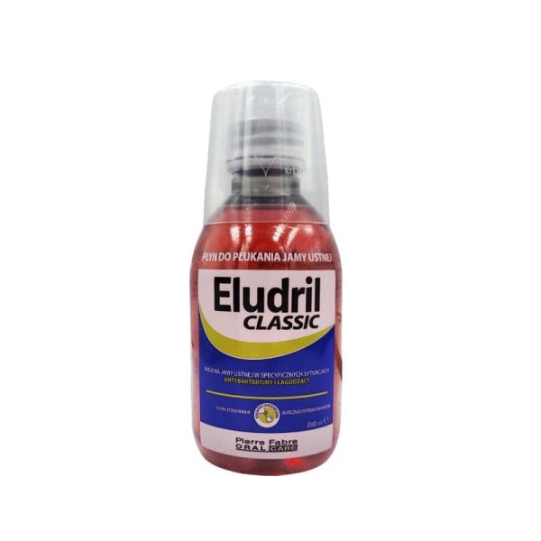 ELUDRIL Classic 200ml - antybakteryjny płyn do płukania jamy ustnej  z chlorheksydyną 0,1%
