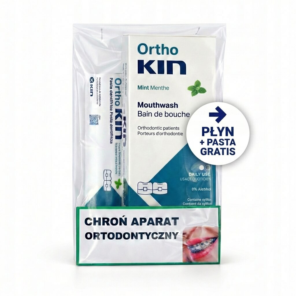PŁYN 500+ PASTA 75ml GRATIS zestaw Ortho Kin miętowy