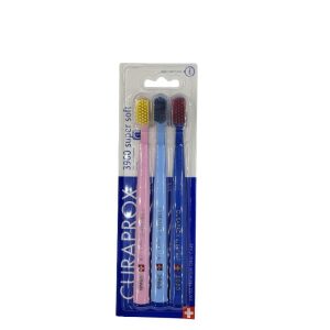 Szczoteczki Curaprox CS 3960 Super Soft 3szt- miękkie szczoteczki do mycia zębów trójpak (różowy, niebieski, granatowy)