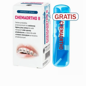 CHEMAORTHO II zestaw: żel, płukanka Orthofluor + zestaw podróżny GRATIS