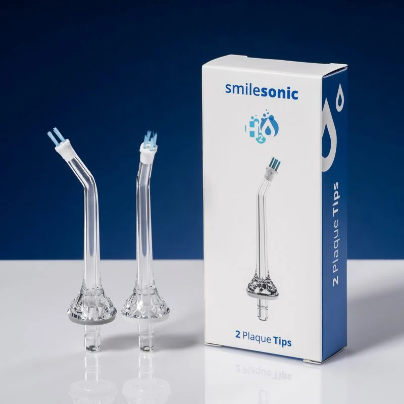 Końcówki do irygatora Smilesonic H2O Plaque 2 szt. – do czyszczenia przestrzeni międzyzębowych