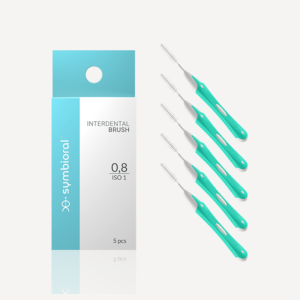 Symbioral 0,8 / ISO 1 szczoteczki międzyzębowe stożkowe turkus