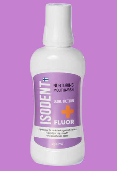 ISODENT FLUOR+ płyn do płukania jamy ustnej 250 ml – ochrona przed próchnicą i wzmocnienie szkliwa