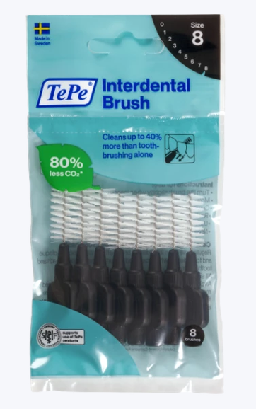 TePe Original Szczoteczki Międzyzębowe z Bioplastiku 1,5 mm Czarne – 8 szt.
