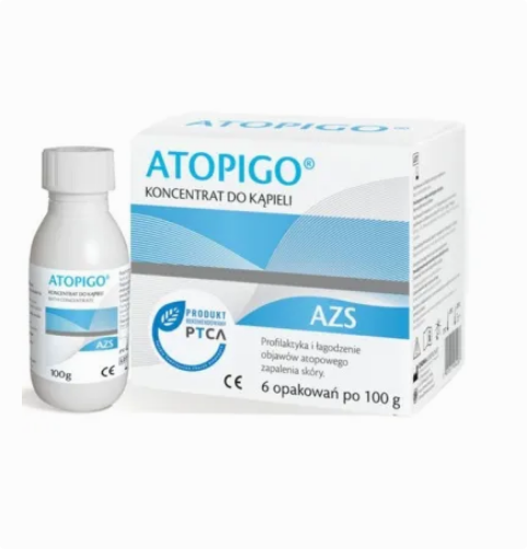 ATOPIGO® Set 6 × 100 g – koncentrat do kąpieli przy atopowym zapaleniu skóry