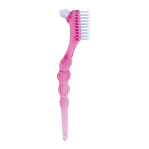 MIRADENT Protho Brush De Luxe - szczotka do czyszczenia protez, różowa