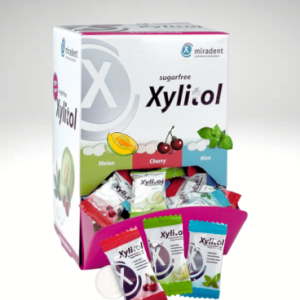 Miradent Xylitol Drops BOX – cukierki z ksylitolem bez cukru, MIX 3 smaków, 100 szt.