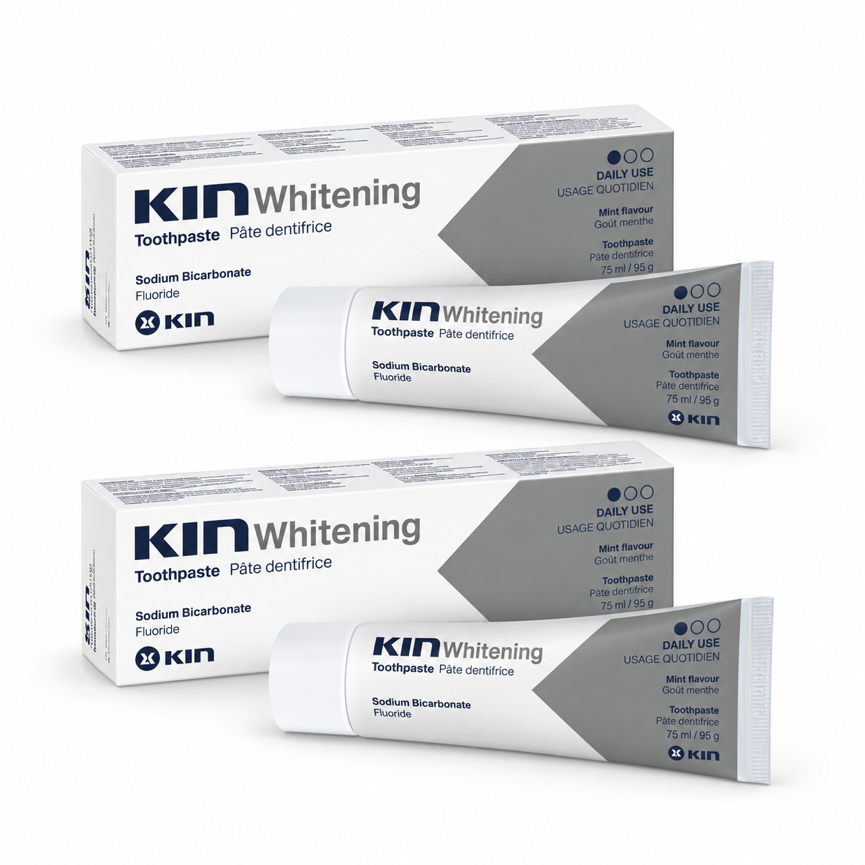 2x KIN Whitening 75 ml – wybielająca pasta do zębów na osad i przebarwienia
