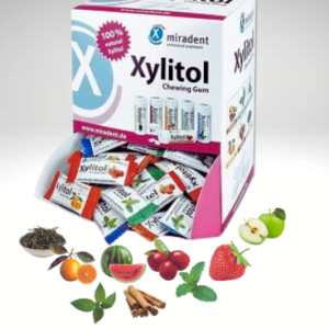 Miradent Xylitol MIX – 10 saszetek × 2 gumy z ksylitolem, mix smaków