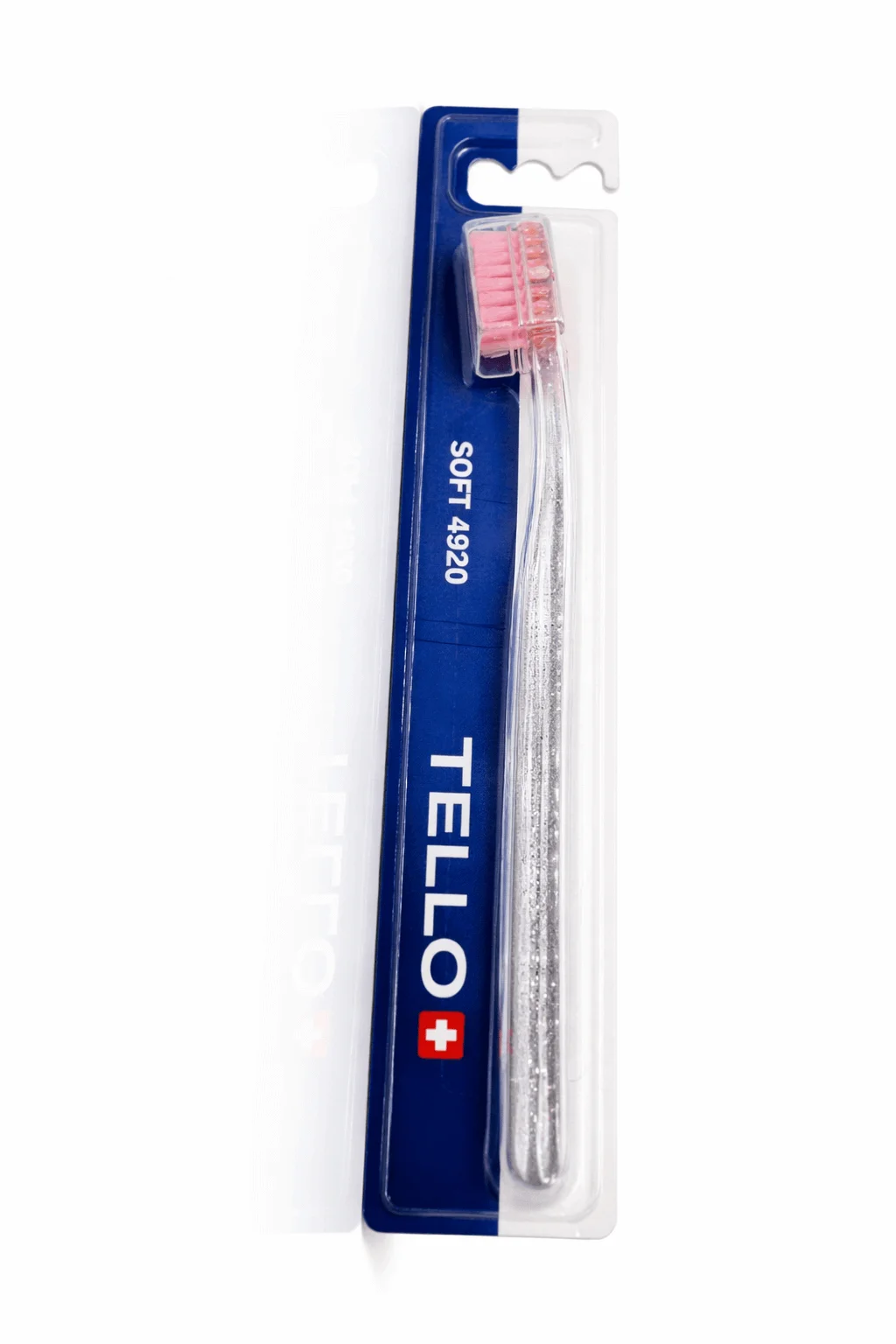 TELLO 4920 Soft Dark Pink 1 szt - periodontologiczna szczoteczka do mycia zębów z bardzo gęstym włosiem