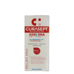 Curasept ADS DNA 020 Relief PRO - antybakteryjny płyn do płukania jamy ustnej z CHX i chlorobutanolem, 200 ml