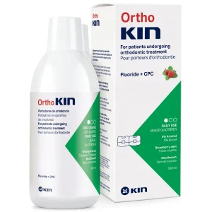 OrthoKIN truskawka-mięta - Płyn do płukania jamy ustnej KIN OrthoKIN 500 ml