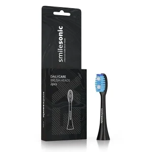 Smilesonic DailyWhite Black 2 szt - standardowe końcówki do mycia zębów, czarne