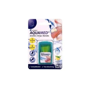 Aquamed Strips 24 szt - listki na suchość jamy ustnej wspierające produkcję śliny
