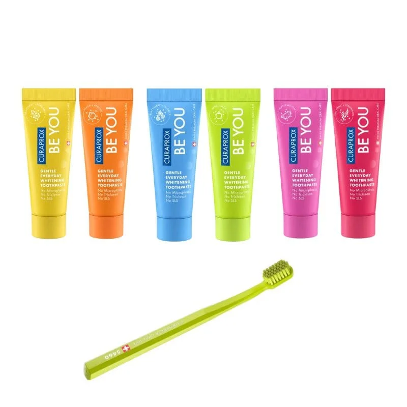 Curaprox BE YOU SET zestaw wybielających pasta do zębów + szczoteczka do zębów 5460 - obrazek 2