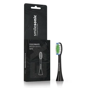 SmileSonic ShinyWhite Black 2 szt. – wybielające końcówki do szczoteczek EX / UP / GO