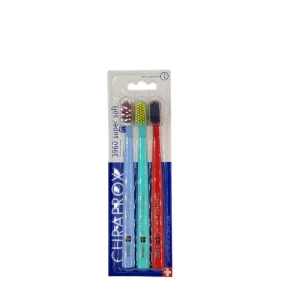 Szczoteczki Curaprox CS 3960 Super Soft 3szt- miękkie szczoteczki do mycia zębów trójpak (niebieski, zielony, czerwony)