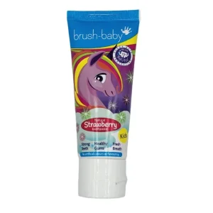 BRUSH-BABY UNICORN 50 ml - pasta do mycia zębów dla dzieci 3+, truskawkowa