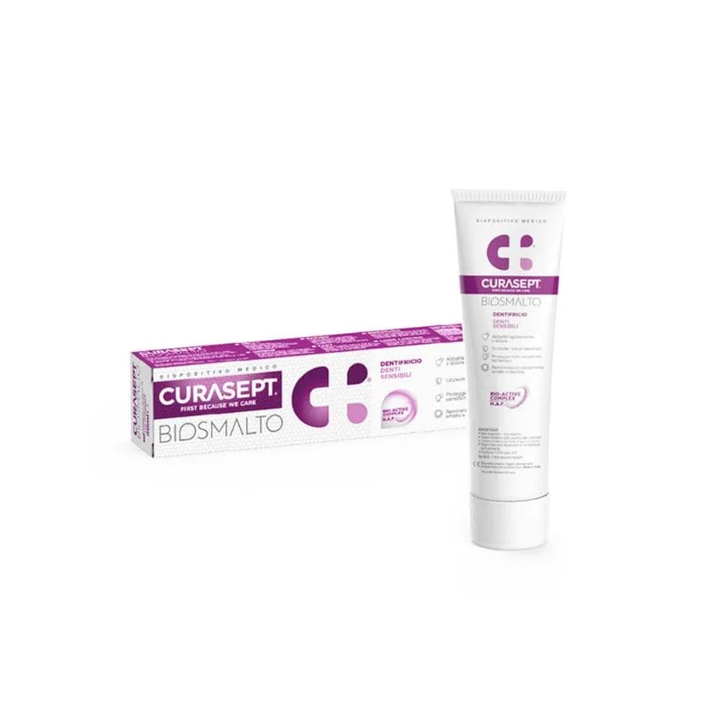 Curasept Biosmalto Sensitive 75 ml – pasta na nadwrażliwość z hydroksyapatytem i fluorem 1450 ppm
