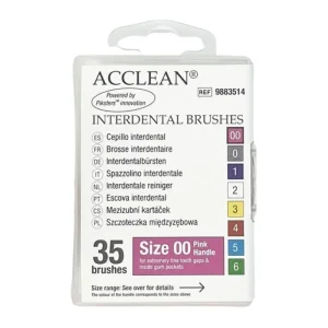 ACCLEAN Interdental 00 - szczoteczki międzyzębowe EXTRA SMALL 0.32, różowe 35 szt